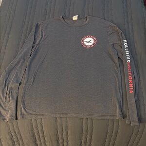 Hollister Men's Gray Long Sleeve Shirt